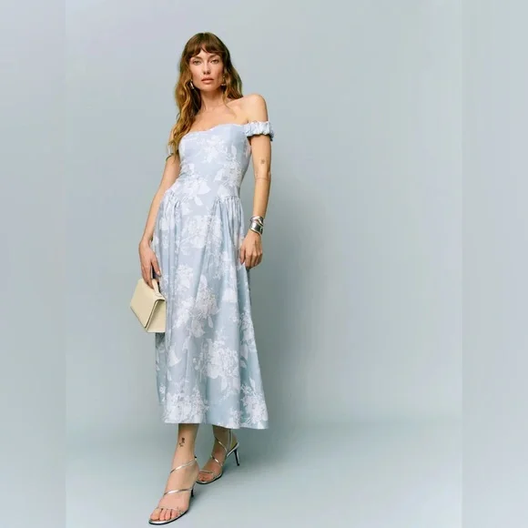 Reformation | Dresses | Reformation Monet Linen Dress In Angelic